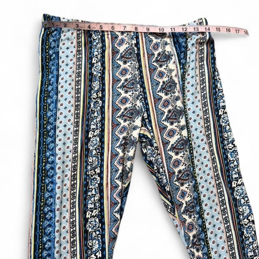 French Laundry Boho Paisley Striped Capri Leggings, Women's Size‎ 1X - Picture 6 of 9